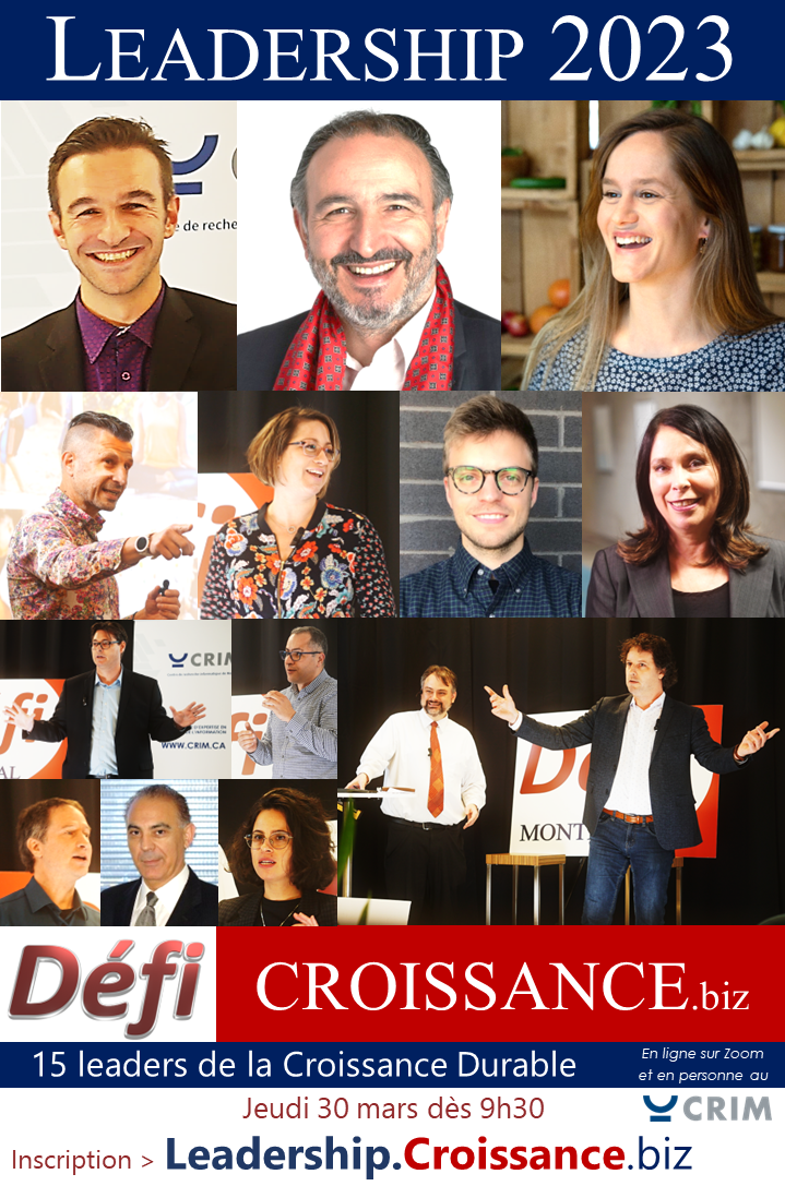 Défi Croissance > Leadership 2023 rencontrez 15 entrepreneurs d'impact - Leadership.Croissance.biz